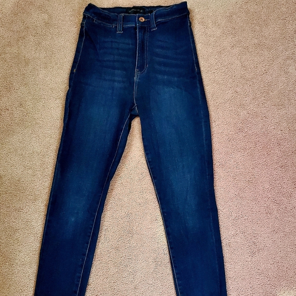 Kendall + Kylie The Skyscraper Size 7/28 High Waist Skinny Jeans. Dark denim